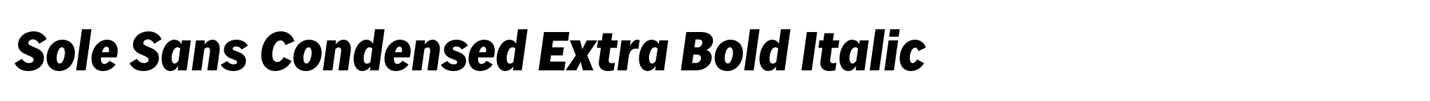 Sole Sans Condensed Extra Bold Italic image